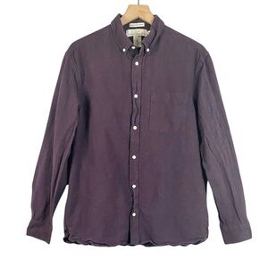 Men's H&M Logg Regular Fit
Button Down Cotton Shirt in Purple Size Large
